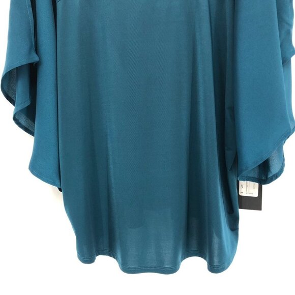 Guess by Marciano NWT Teal VNeck Drop Shoulder Mid Sleeve Oversized Tunic S - Picture 10 of 14